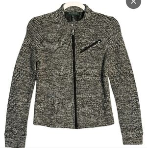 LAUREN RALPH LAUREN Women's Black and White Tweed Jacket